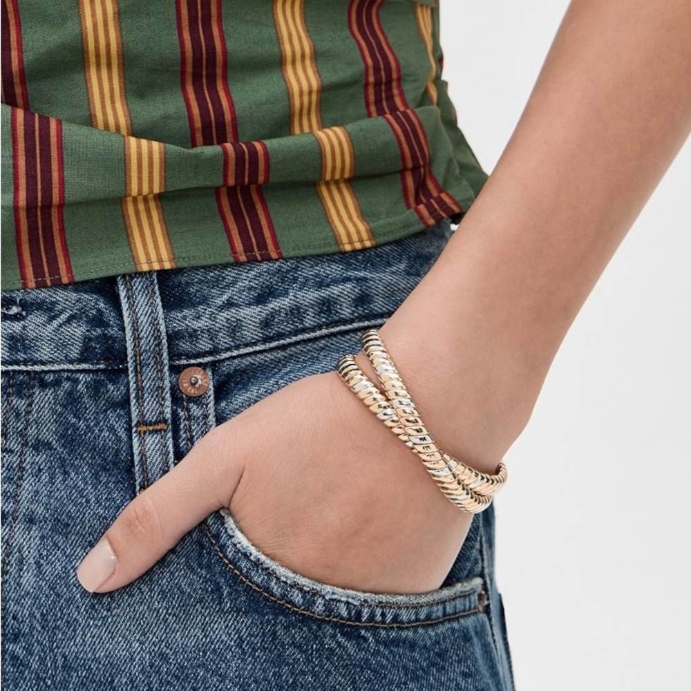 ROXANNE ASSOULIN The Double Cobra Bracelet in Mixed Metal firm price